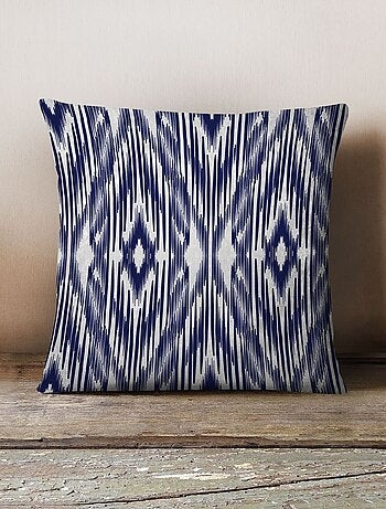 Housse de coussin en velours motifs géométriques LOUKA
