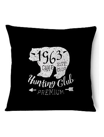 Housse de coussin en velours ours Forest