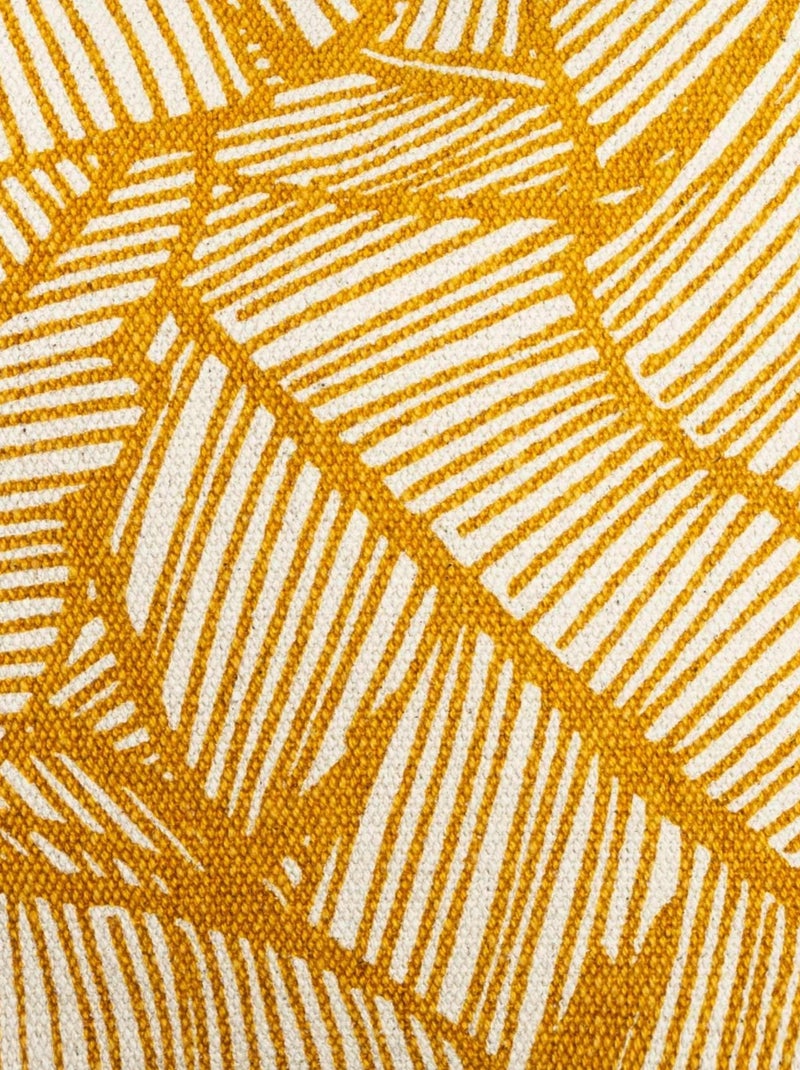 Housse de coussin esprit tropical Jaune - Kiabi