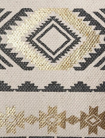 Housse de coussin ethnique et or
