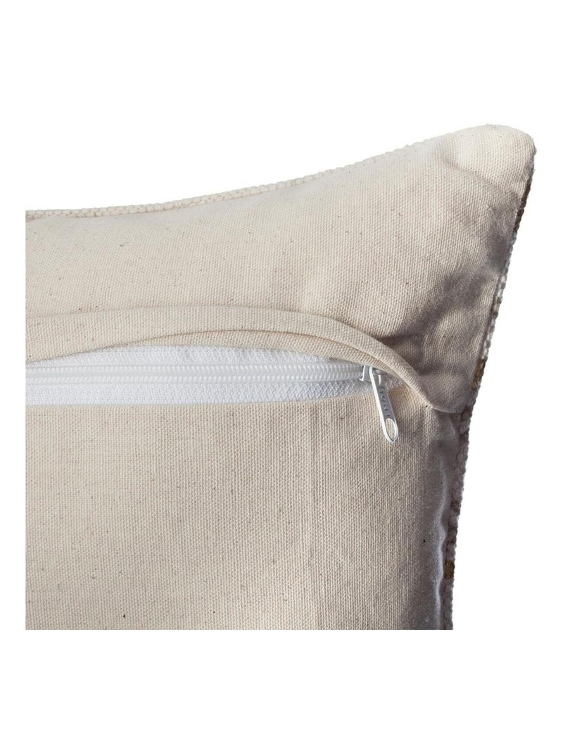 Housse de coussin ethnique et or Gris clair - Kiabi