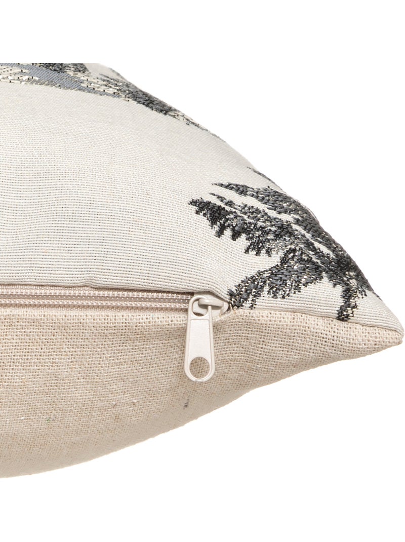 Housse de coussin ethnique PALM Noir Blanc - Kiabi