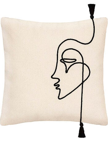Housse de coussin ethnique VISAGE