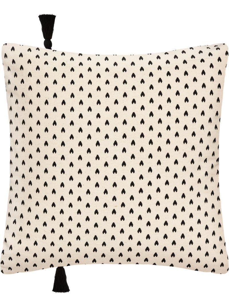 Housse de coussin ethnique VISAGE Ivoire - Kiabi