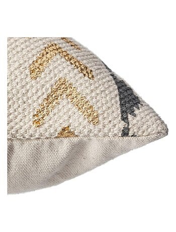 Housse de Coussin Etnik gold gris