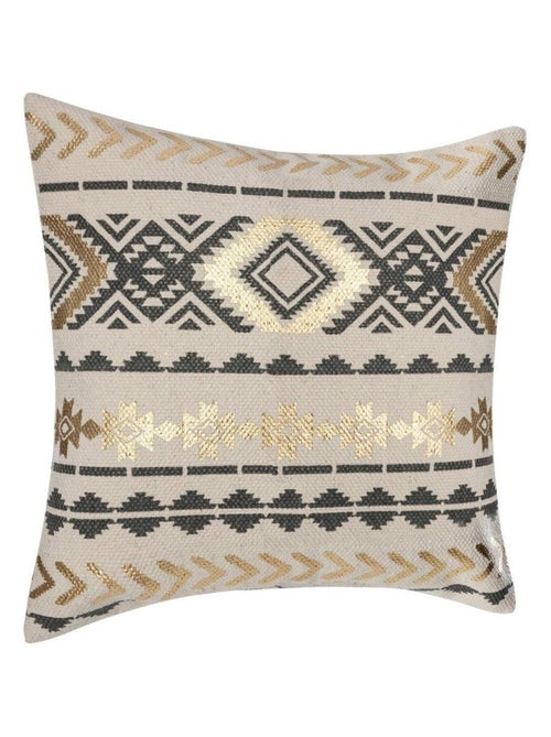 Housse de Coussin Etnik gold gris - Kiabi