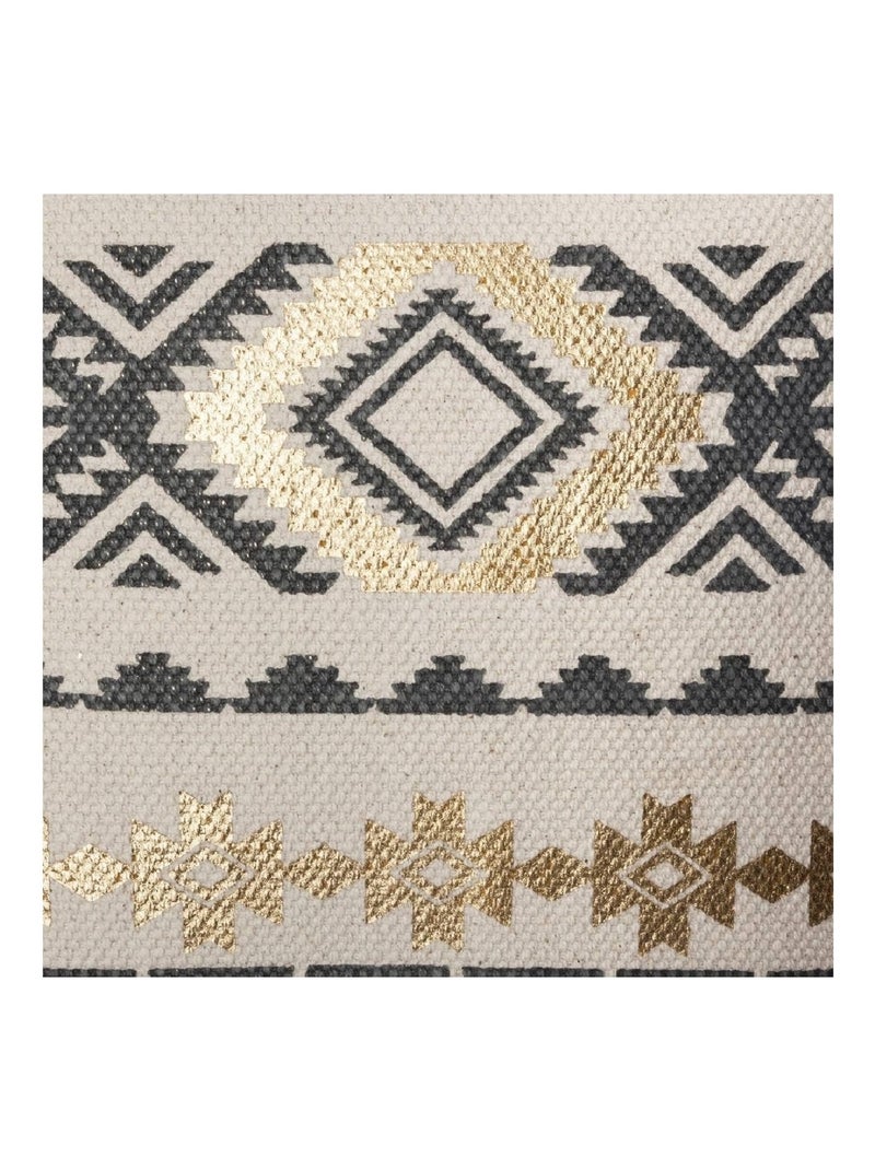 Housse de Coussin Etnik gold gris Beige - Kiabi