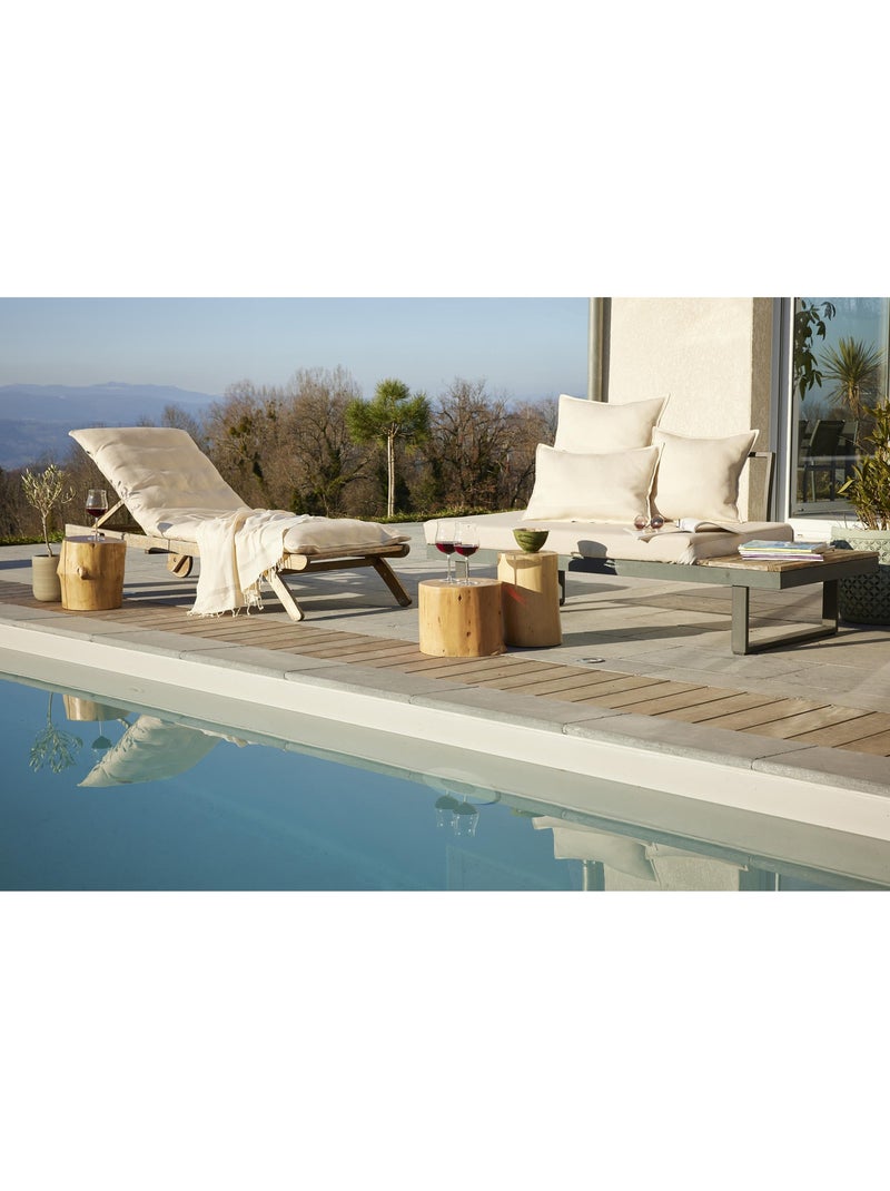 Housse de Coussin extérieur - Naïa Beige naturel - Kiabi
