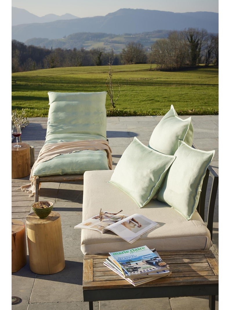 Housse de Coussin extérieur - Naïa Bleu clair - Kiabi