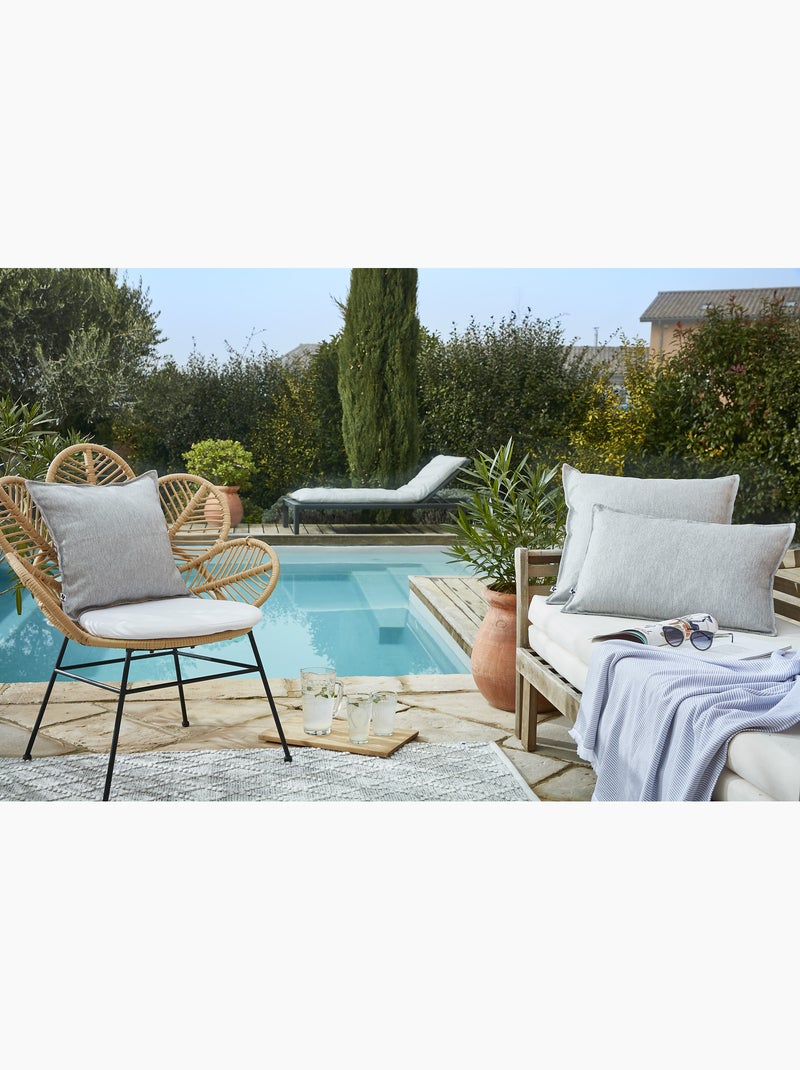 Housse de Coussin extérieur - Naïa Gris clair - Kiabi