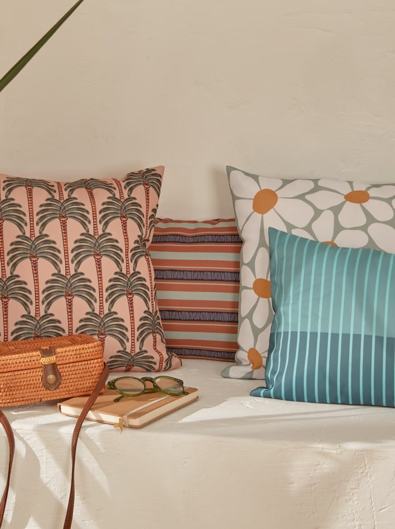 Housse de coussin exterieur 40 x 40 cm Tropique Albin Vert - Kiabi