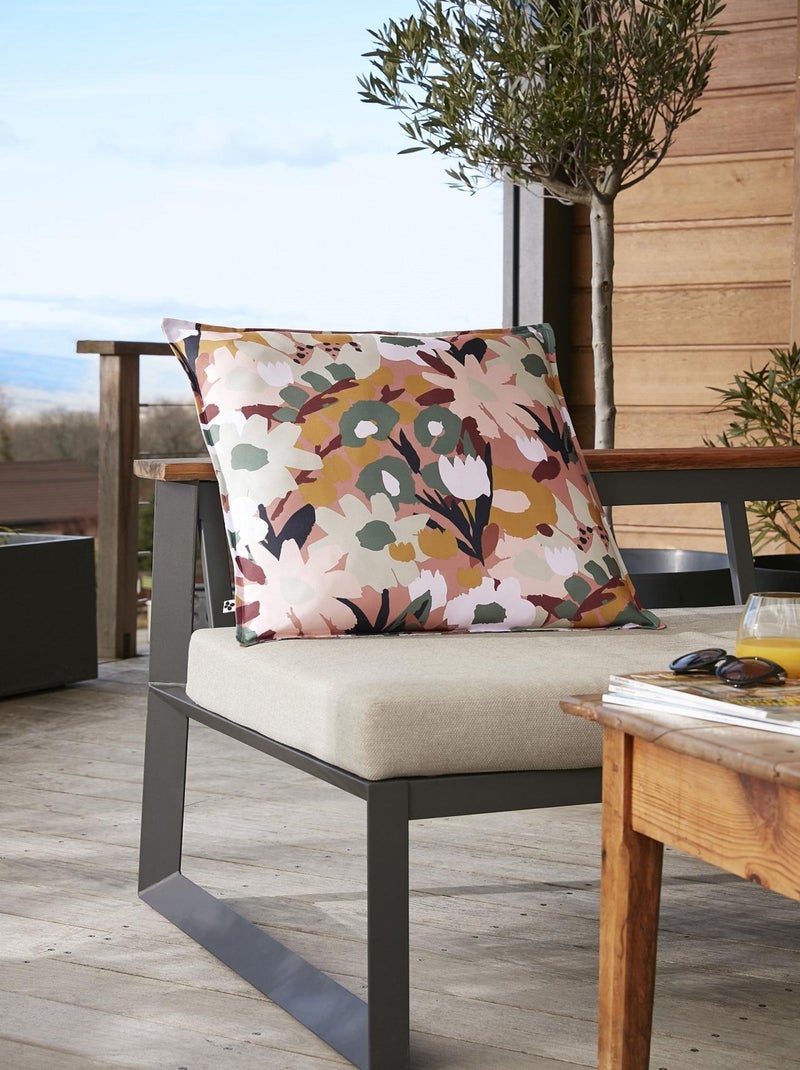 Housse de coussin exterieur deperlant Leane Jaune - Kiabi