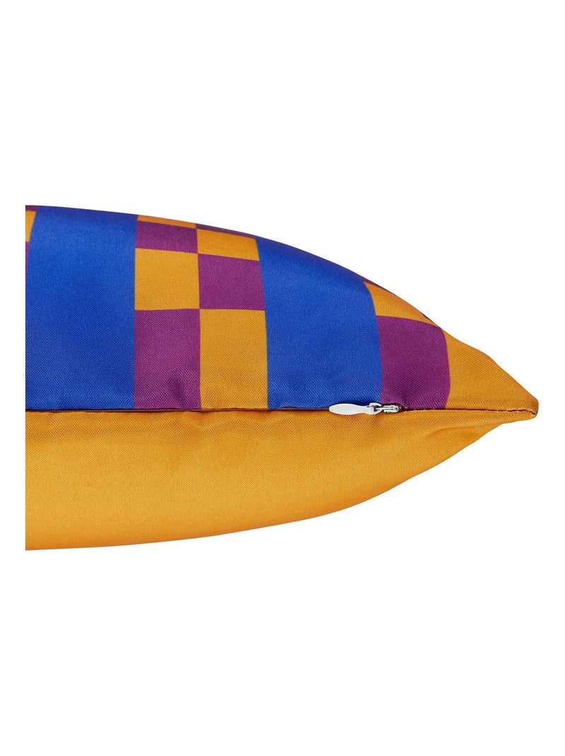 Housse de coussin exterieur Pia raye Bleu - Kiabi
