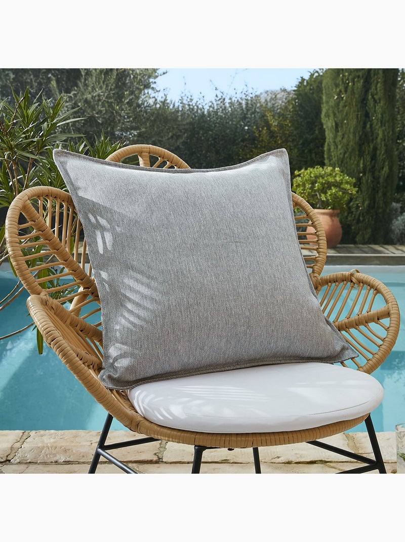 Housse de coussin extérieur Polypropylène Galet Gris clair - Kiabi