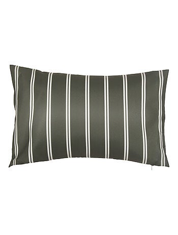 Housse de coussin extérieur rectangulaire à rayures