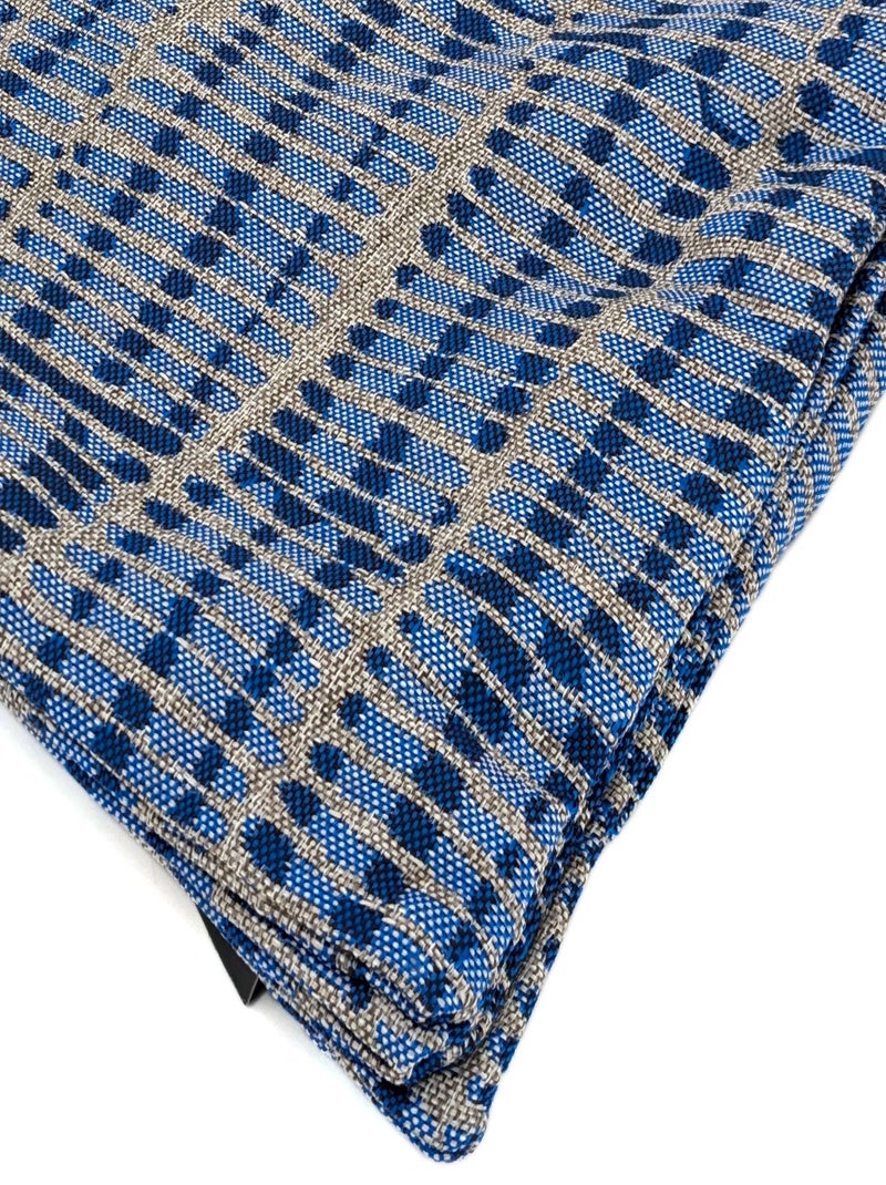 Housse de coussin extérieur SANTORIN à zip étanche Bleu topaze - Kiabi