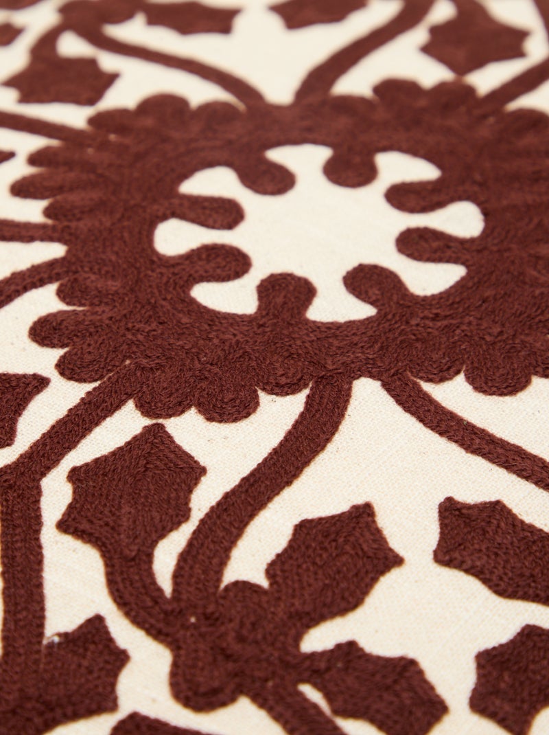 Housse de coussin fantaisie (45x45 cm) - Kiabi Home Beige/bordeaux - Kiabi
