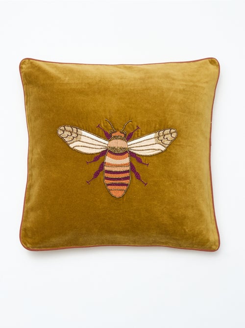 Housse de coussin fantaisie en velours (45x45 cm) - Kiabi Home - Kiabi