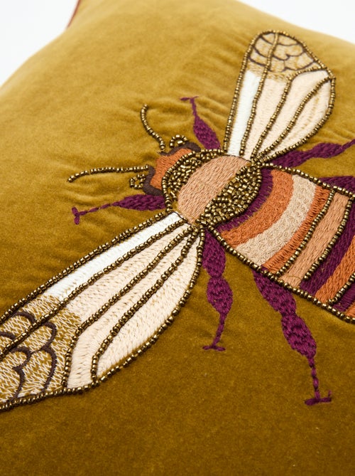 Housse de coussin fantaisie en velours (45x45 cm) - Kiabi Home - Kiabi
