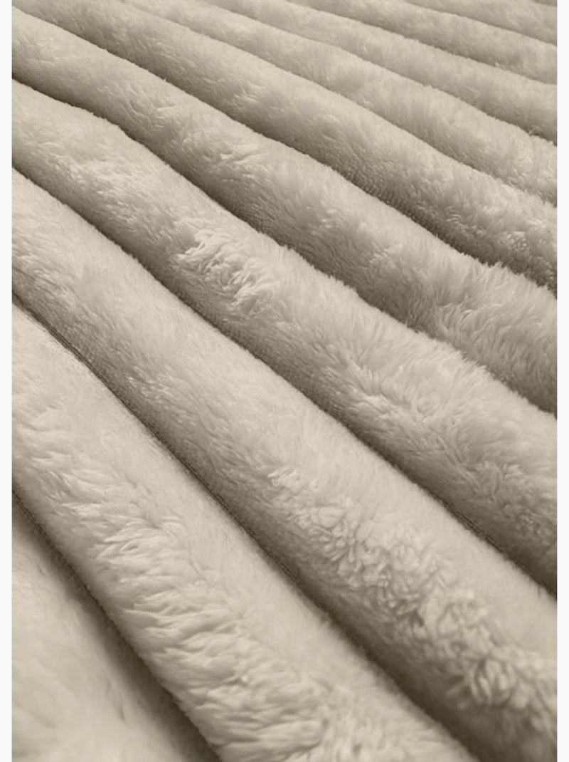 Housse de coussin flanelle 60x60 cm HIMALAYA, par Soleil d'ocre Ecru - Kiabi