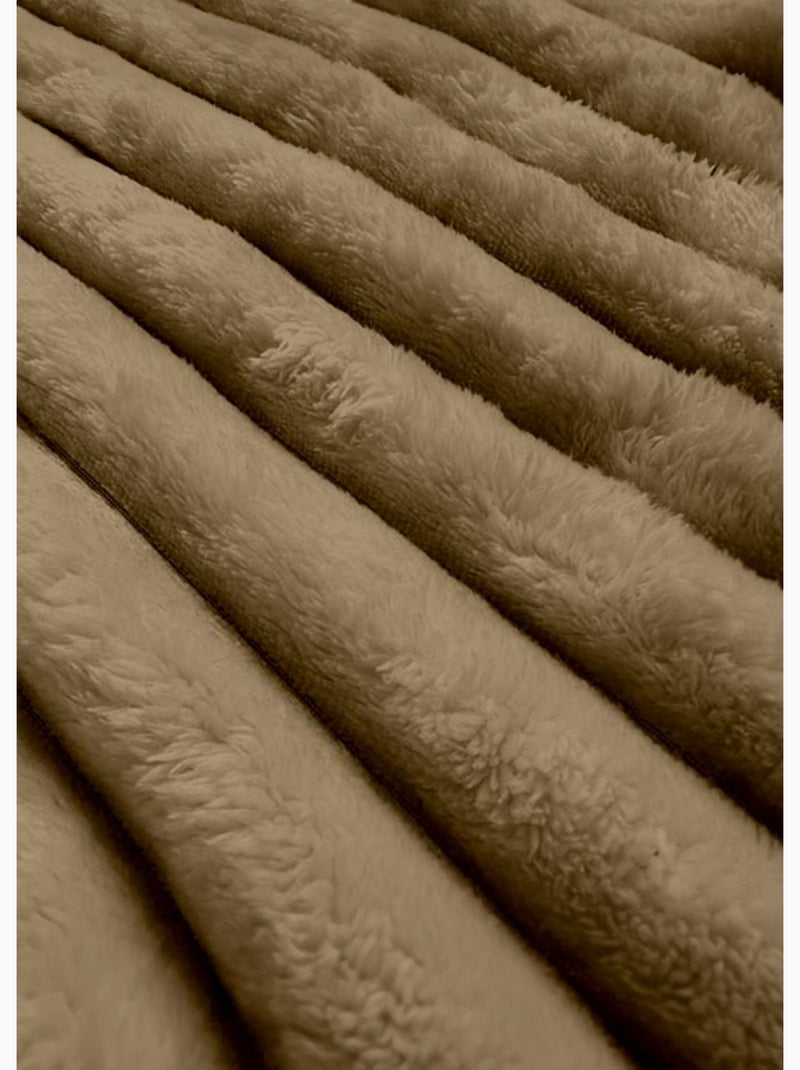 Housse de coussin flanelle 60x60 cm HIMALAYA, par Soleil d'ocre Taupe - Kiabi