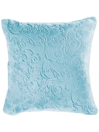 Housse de coussin Flanelle Baroco Bleu Ciel 40 cm