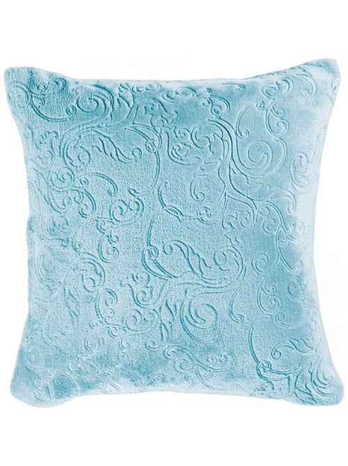 Housse de coussin Flanelle Baroco Bleu Ciel 40 cm - Kiabi