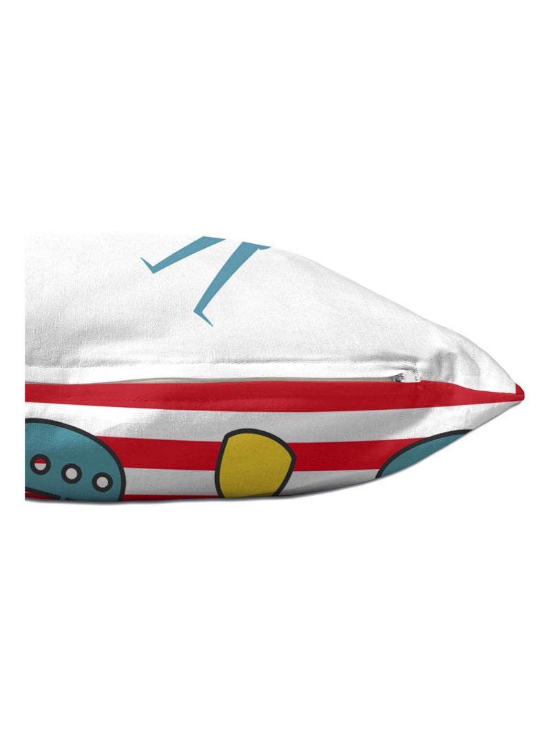 Housse de coussin Flying boy "Happyfriday" Blanc - Kiabi