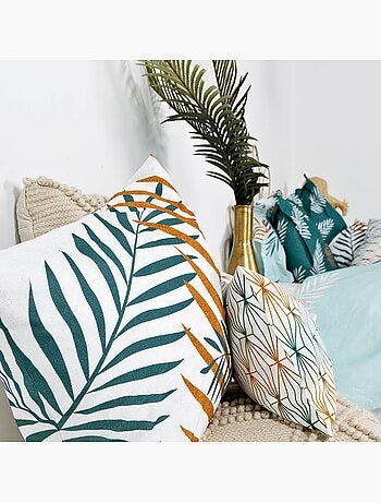 Housse de coussin Foliage mint "Happyfriday