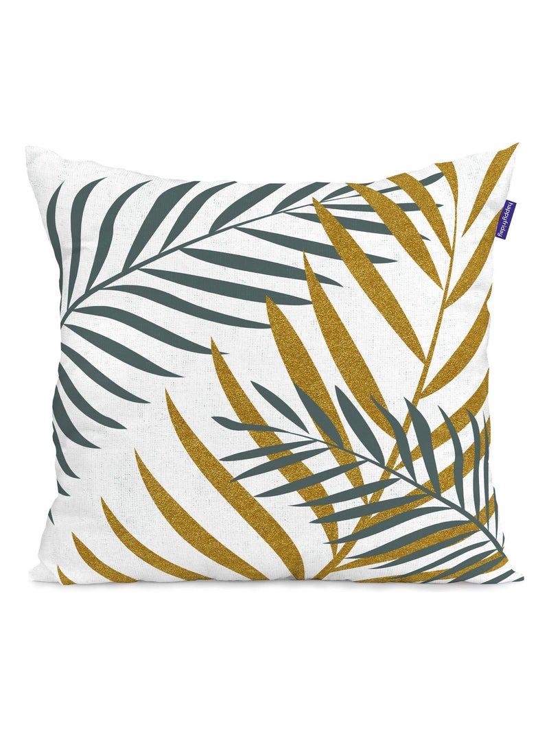 Housse de coussin Foliage mint "Happyfriday" Blanc - Kiabi