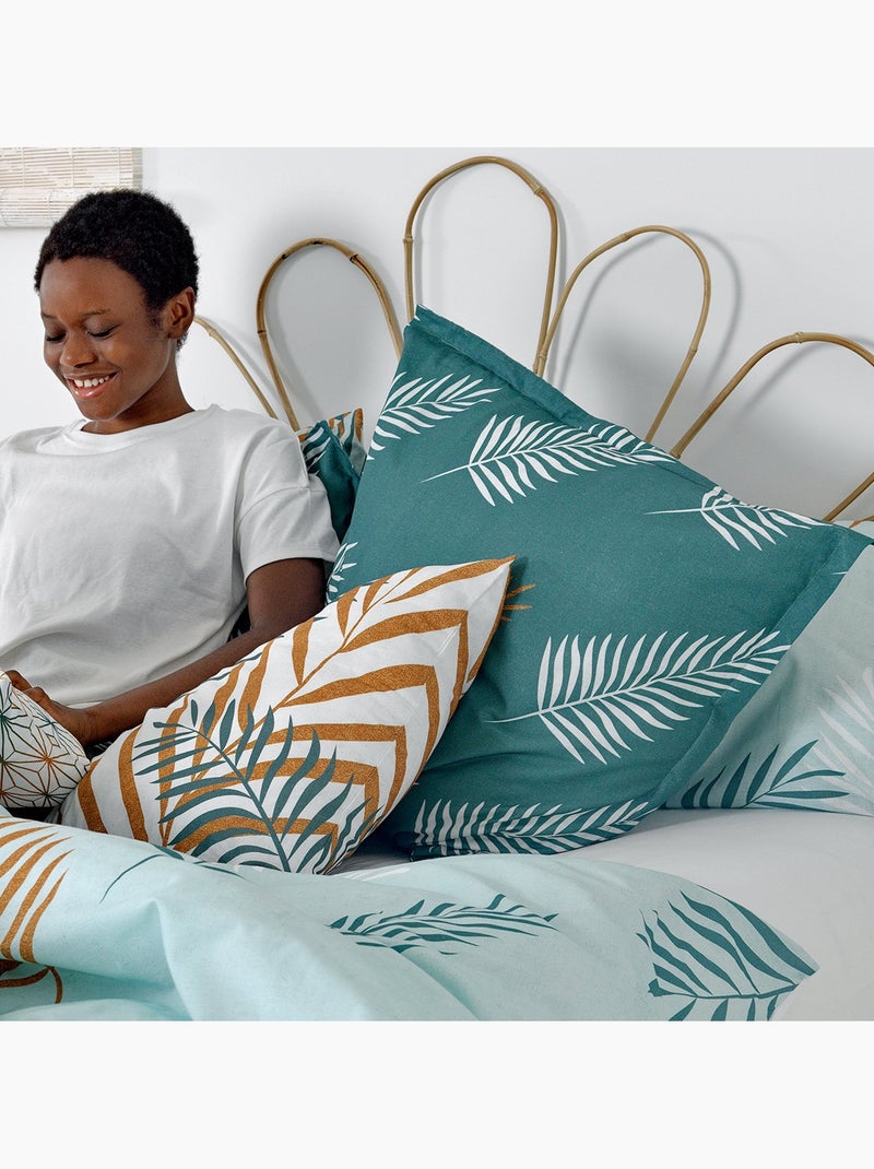 Housse de coussin Foliage mint "Happyfriday" Blanc - Kiabi