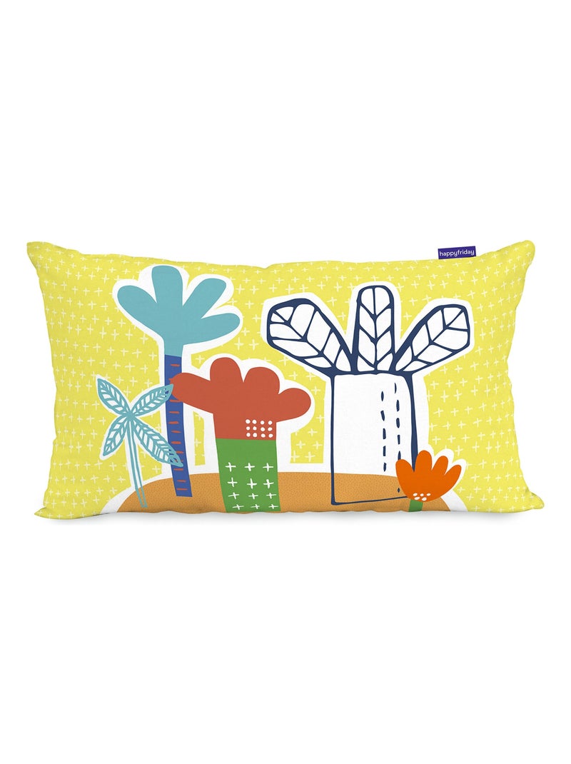 Housse de coussin Funnysaurus "Happyfriday" Blanc - Kiabi