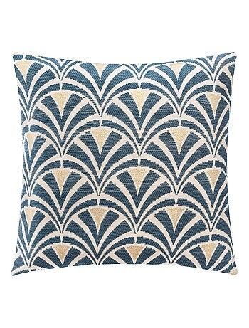 Housse de coussin géométrique en chenille