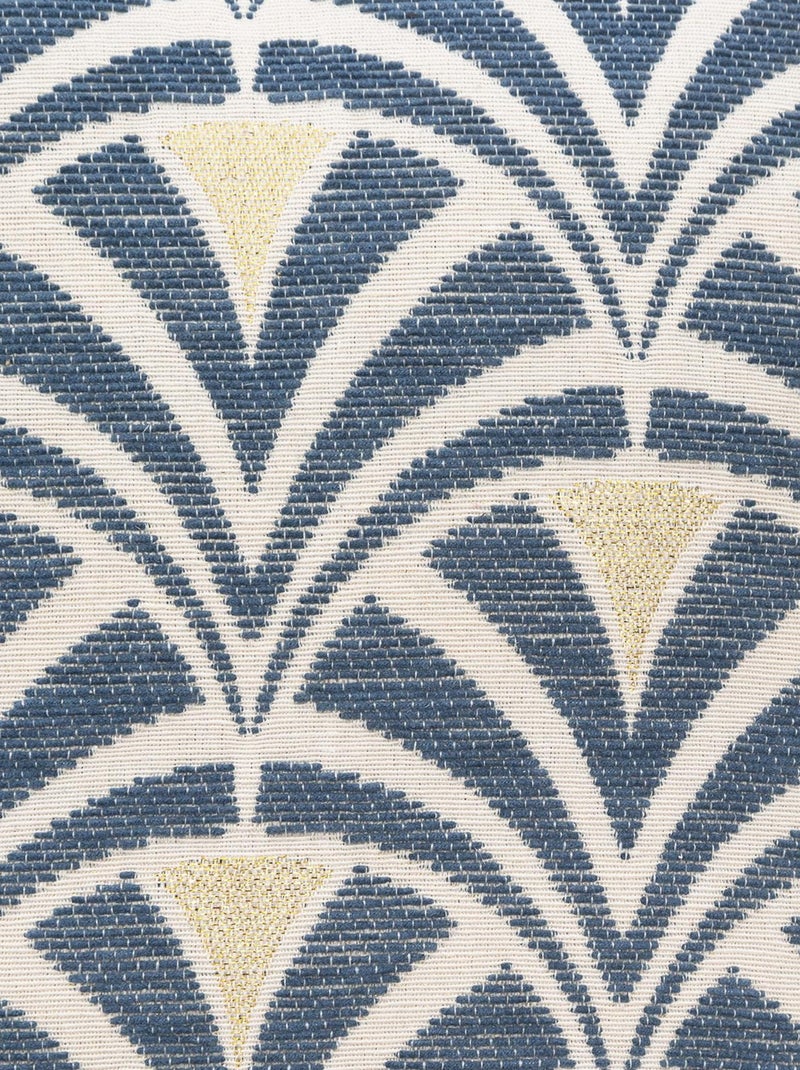 Housse de coussin géométrique en chenille Bleu - Kiabi