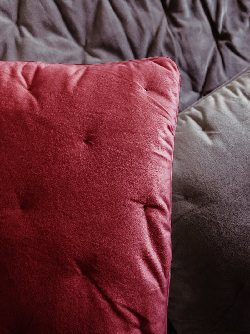 Housse de coussin GIPSY Rouge pourpre - Kiabi