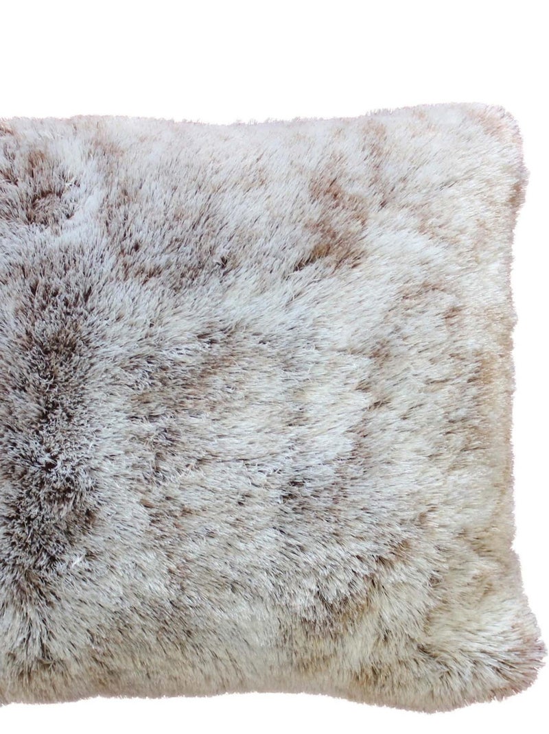 Housse de Coussin imitation fourrure Antartic Marron - Kiabi
