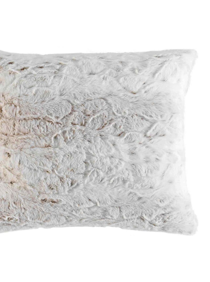 Housse de coussin imitation fourrure Douceur Alaska Beige - Kiabi