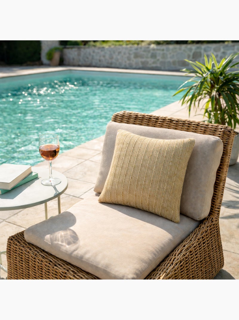Housse de coussin imperméable pour extérieur FORMENTERA Beige - Kiabi