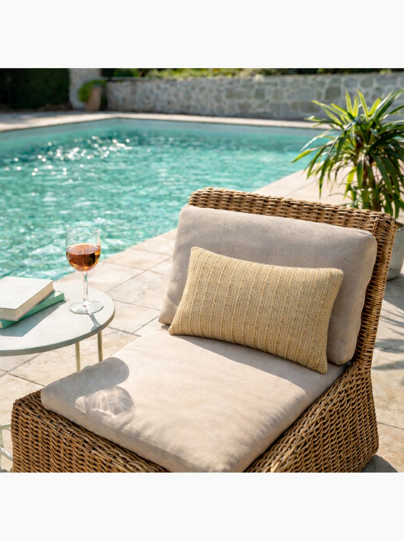 Housse de coussin imperméable pour extérieur FORMENTERA Beige - Kiabi