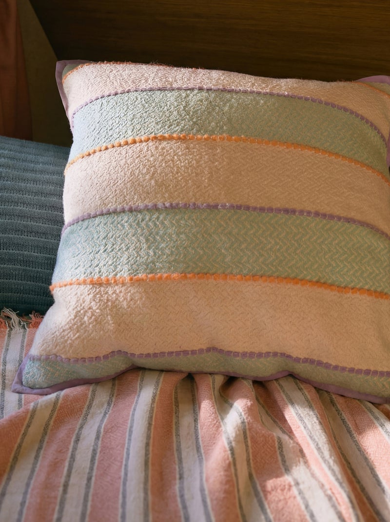 Housse de coussin imprimée Violet - Kiabi