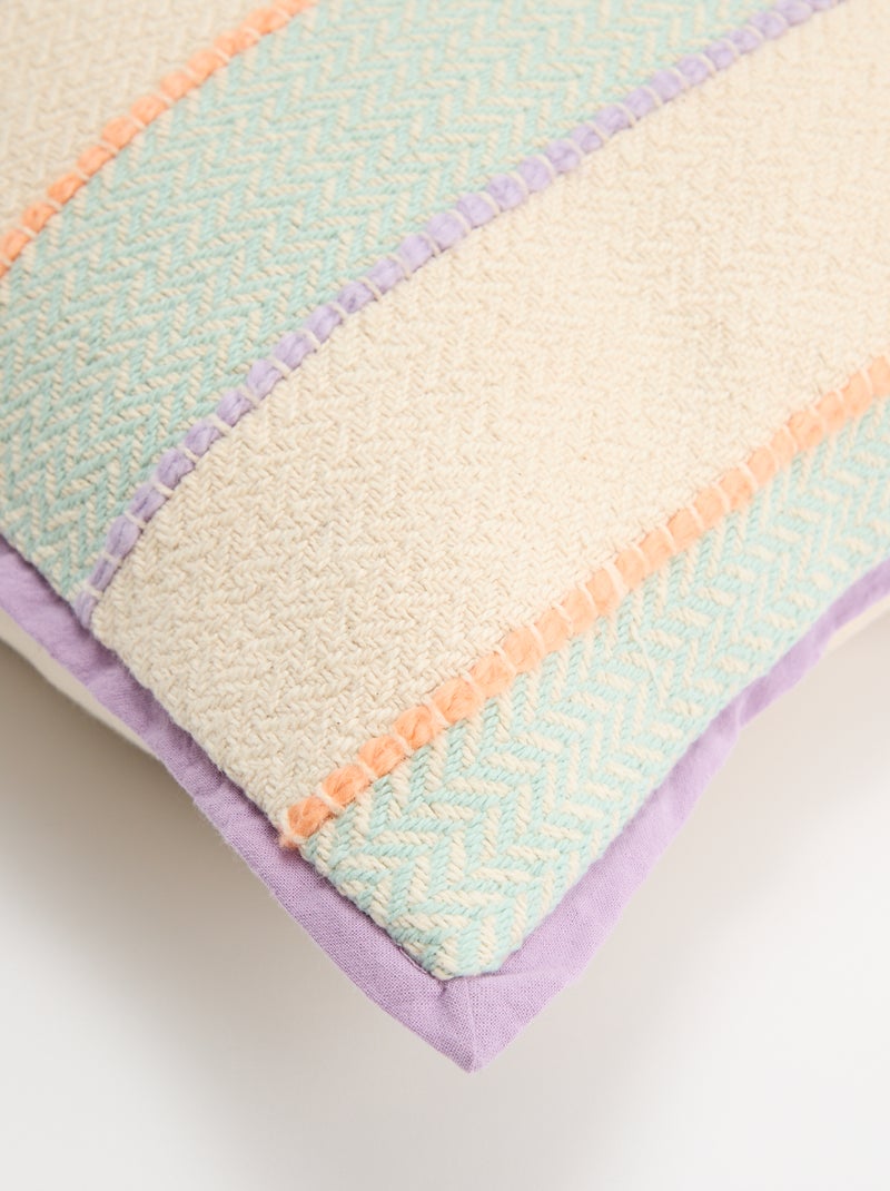 Housse de coussin imprimée Violet - Kiabi