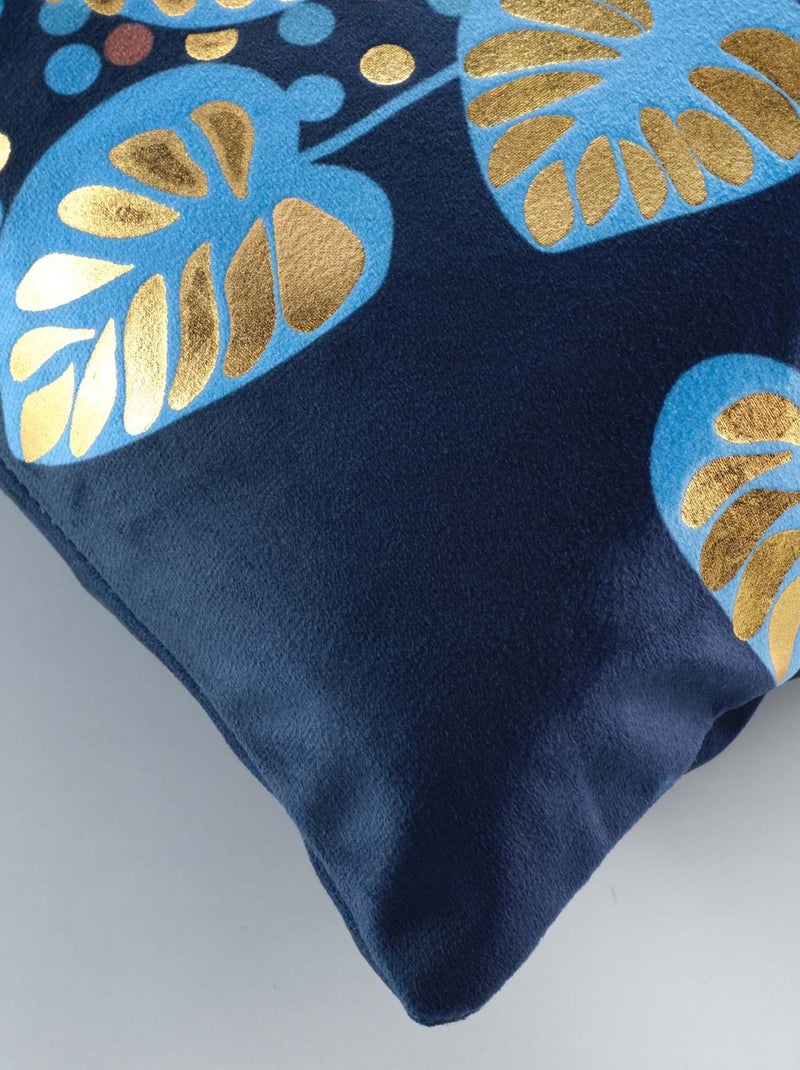 Housse de coussin Inoa Bleu Doré - Kiabi