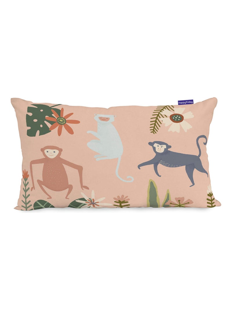 Housse de coussin Jungle life "Happyfriday" Blanc - Kiabi