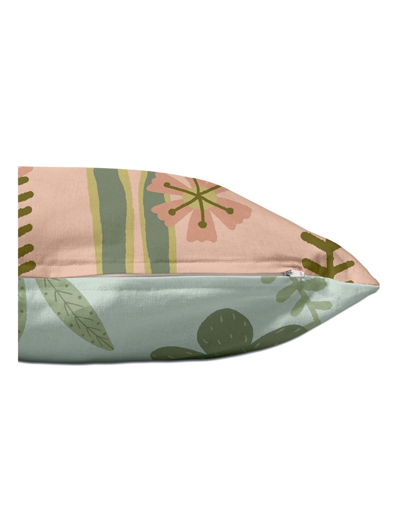 Housse de coussin Jungle life "Happyfriday" Blanc - Kiabi