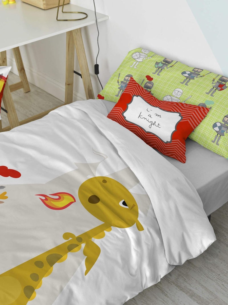 Housse de coussin Knight "Happyfriday" Blanc - Kiabi