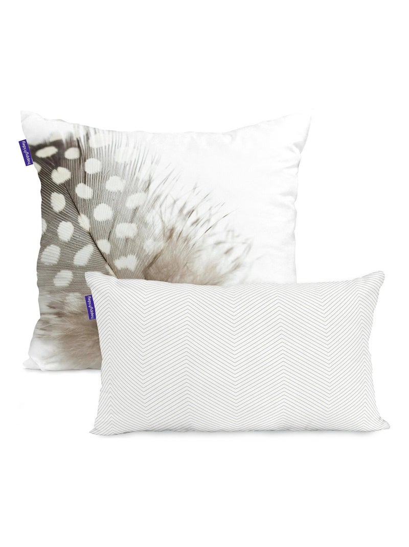 Housse de coussin Light "Happyfriday" Blanc - Kiabi