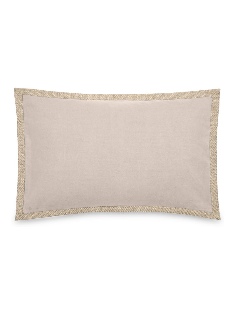 Housse de coussin lin et coton collection LUZIA Beige grès - Kiabi