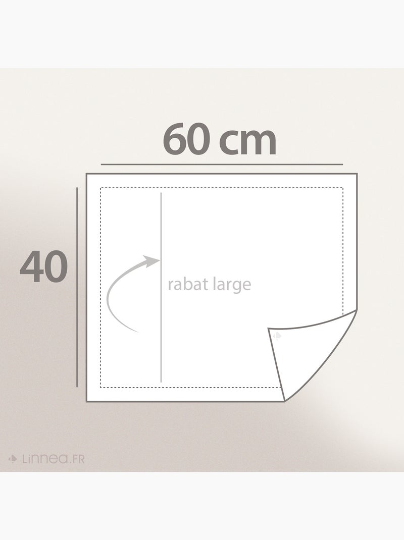 Housse de coussin lin et coton collection LUZIA Bleu marine - Kiabi