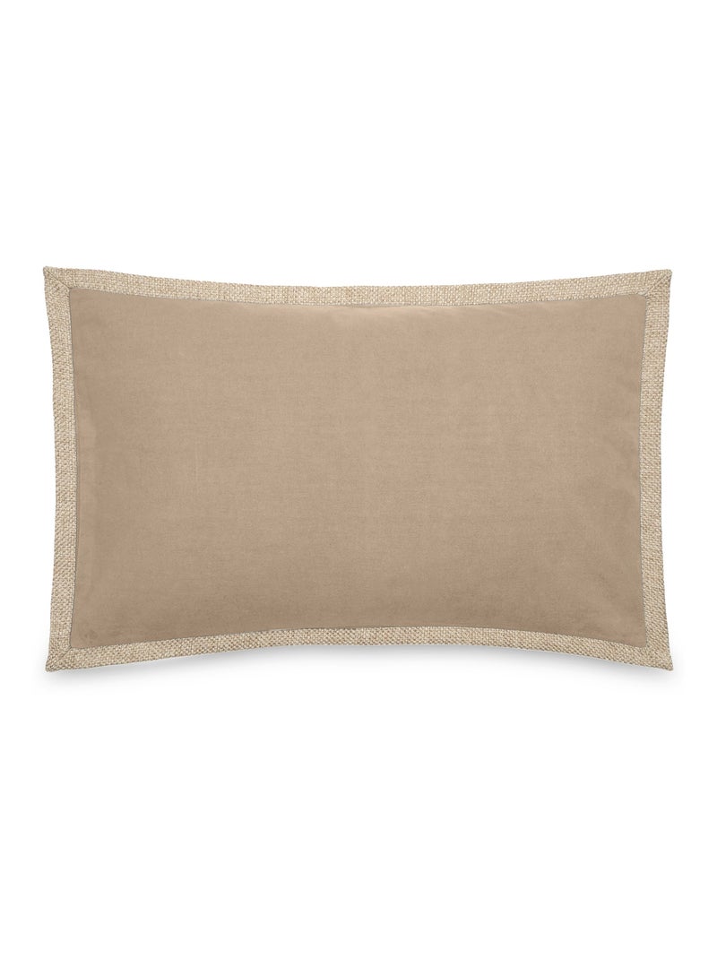 Housse de coussin lin et coton collection LUZIA Camel - Kiabi