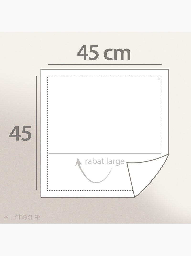 Housse de coussin lin et coton collection LUZIA Marron cappuccino - Kiabi